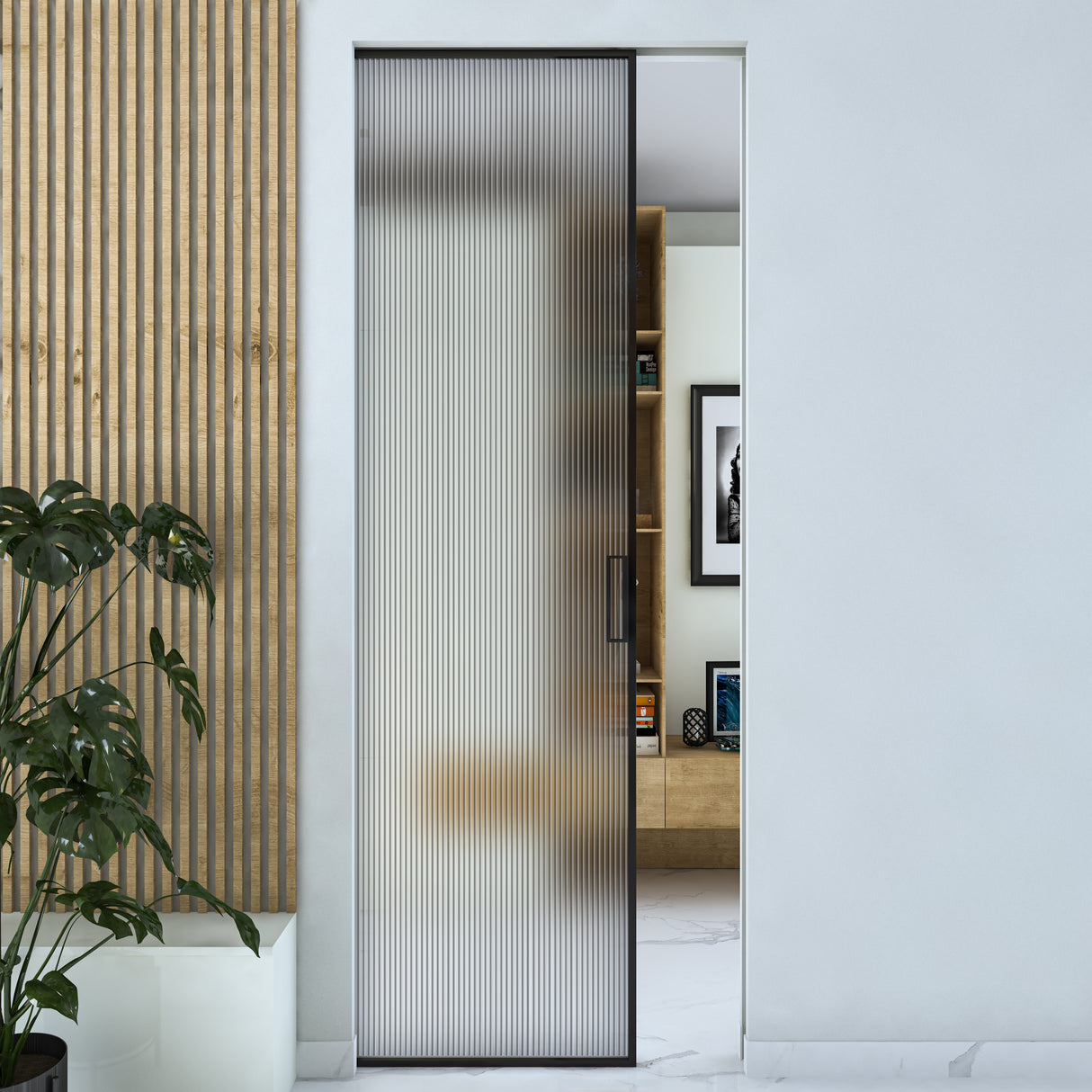 Anta Profilata Battente Vetro in Plisse