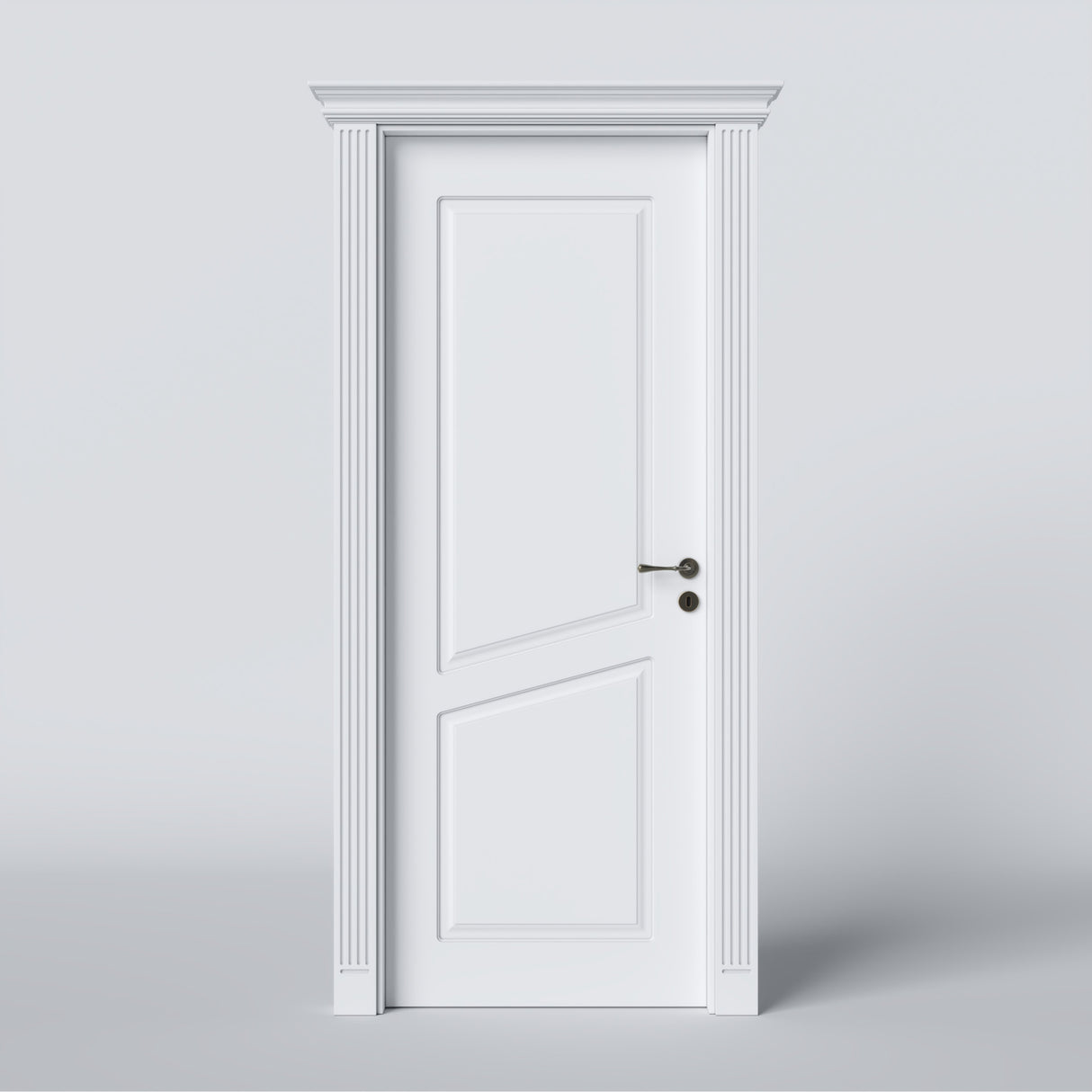 Porta Battente Classica Pantografata 2 Bugne (diagonale) con Capitello Impero