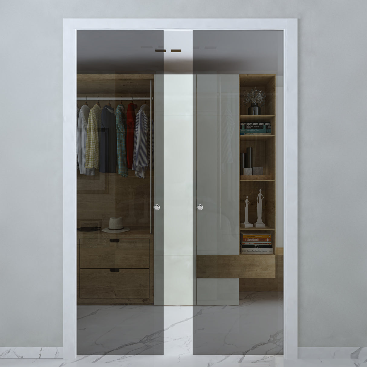 Doppia Anta Sistema Scorrevole Fume