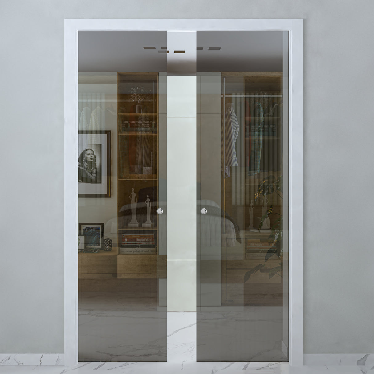 Doppia Anta Sistema Scorrevole Riflettente