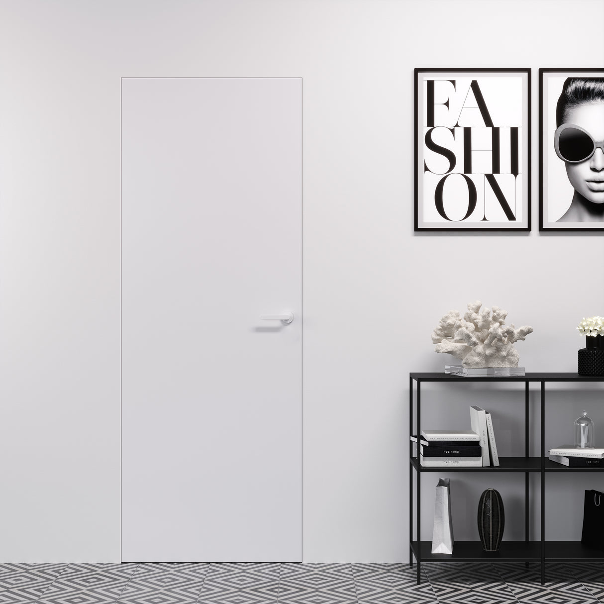 Easy Wall con Maniglia Tonda Bianca senza Foro