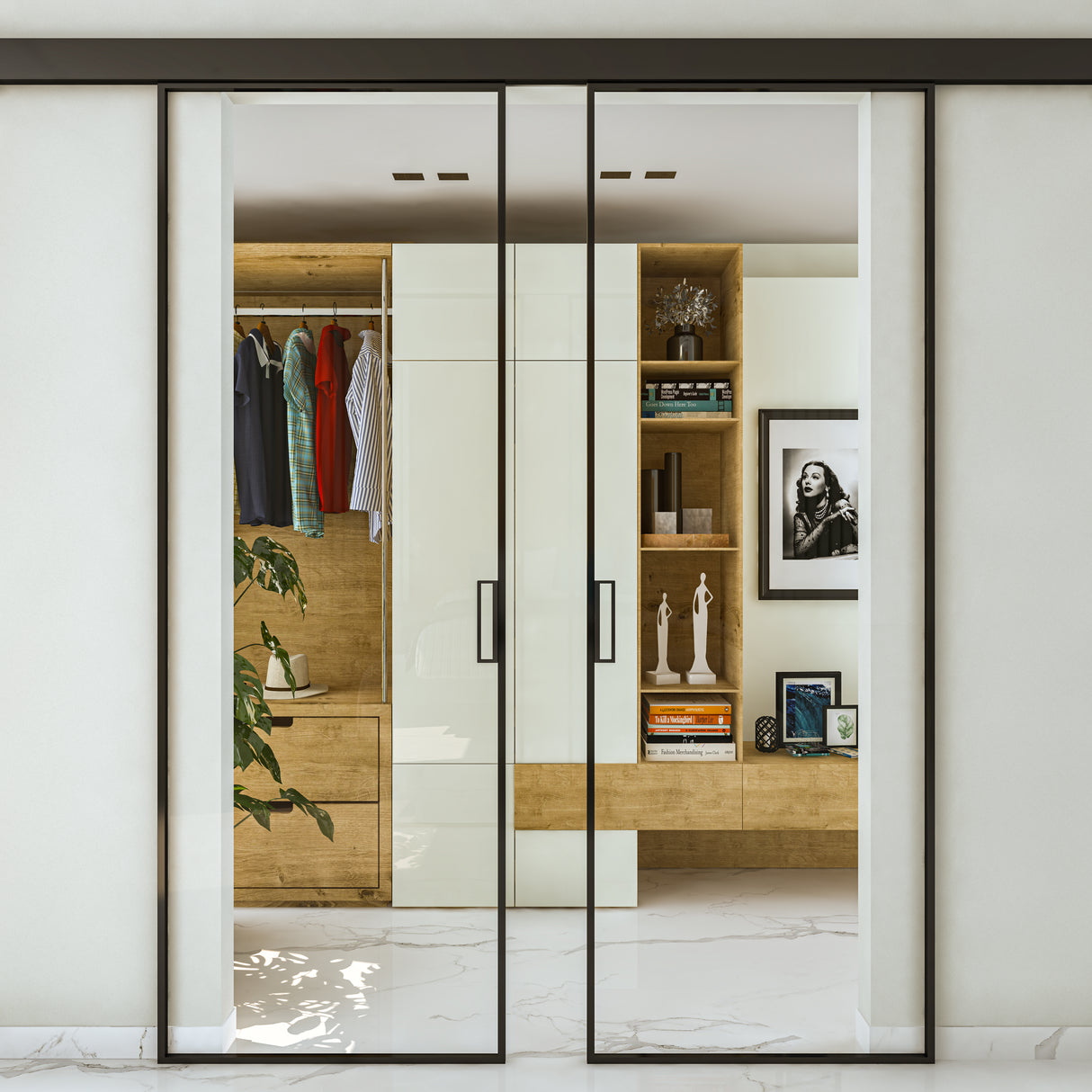 PORTE ANTA PROFILATA 2 ANTE TRASPARENTE