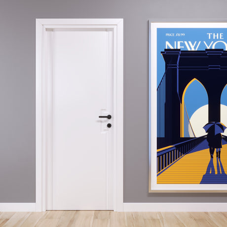 Porta Laccato Laccato Bianco Pantografata collezione new york