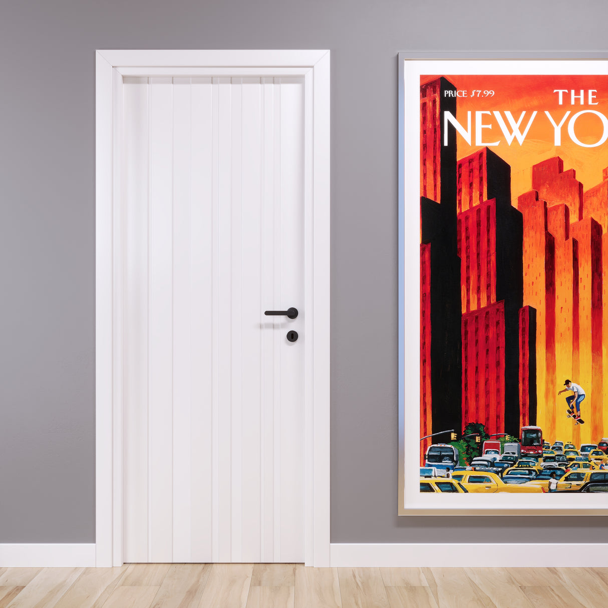 Porta Laccato Bianco opaco Pantografata collezione new york
