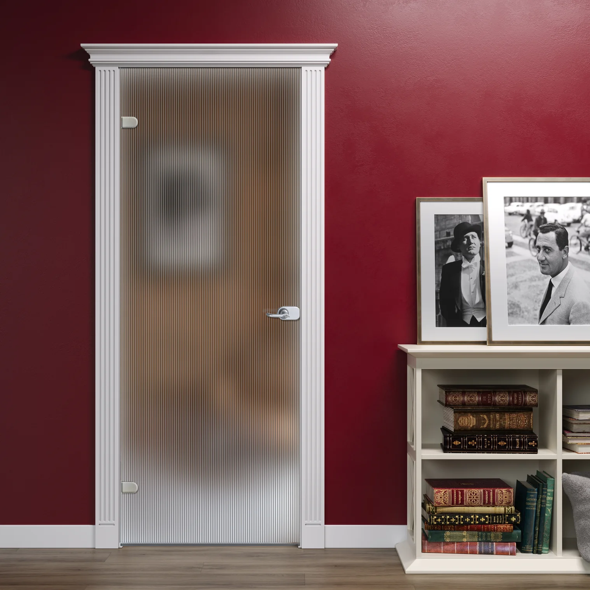 Porta Battente in Vetro con Kit Impero