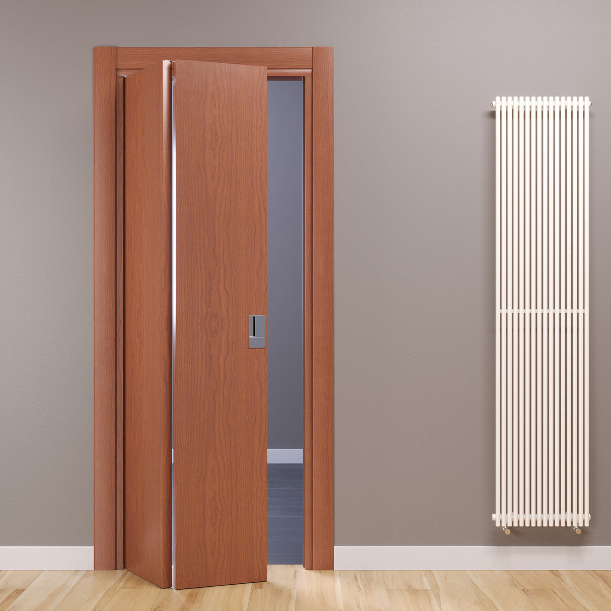 Porta Fluid Motion Ciliegio Apertura Parziale 90