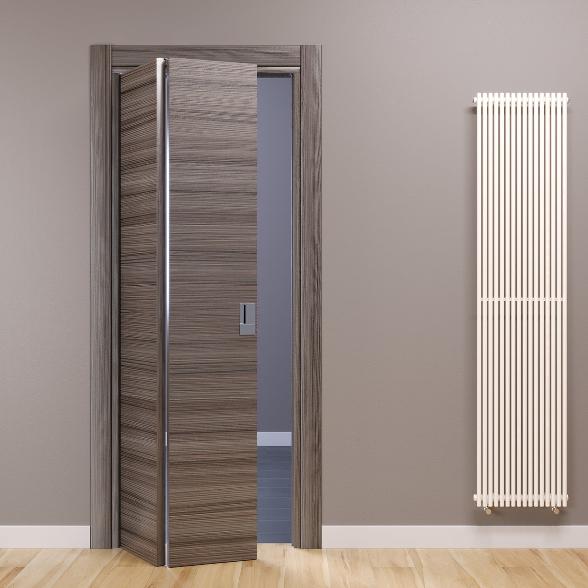 Porta Fluid Motion Palissandro Tortora Apertura Parziale 90