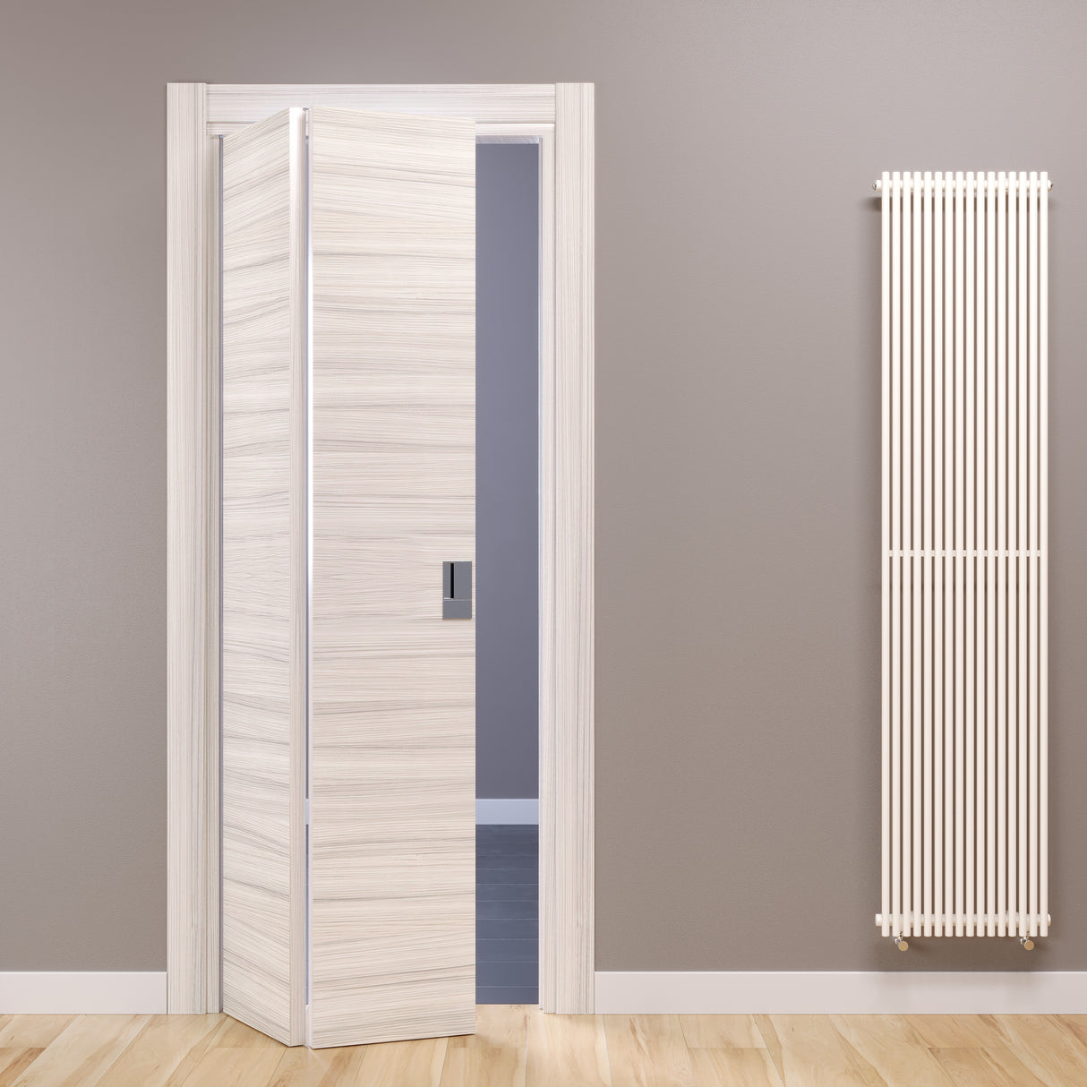 Porta Fluid Motion Palissandro Tortora Apertura Parziale 90