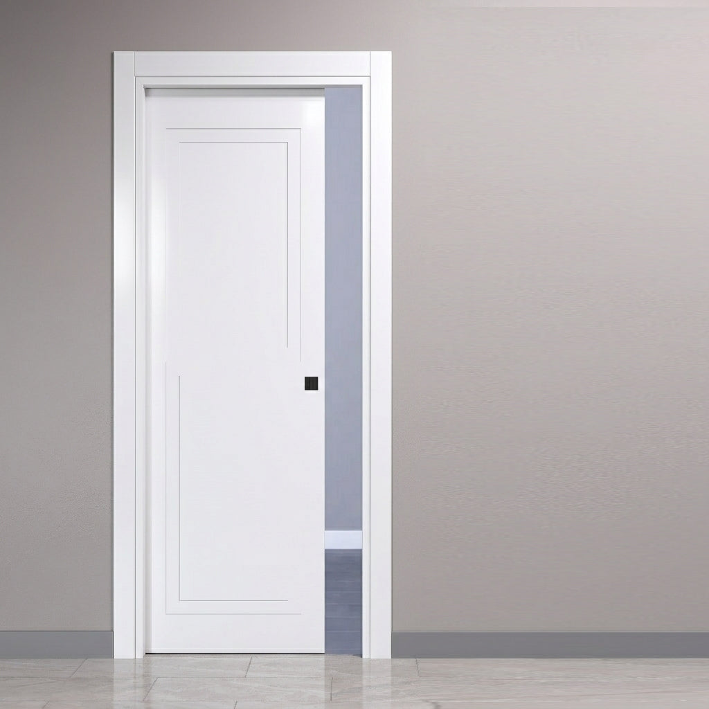 Pocket Sliding Door with Corners Engravings