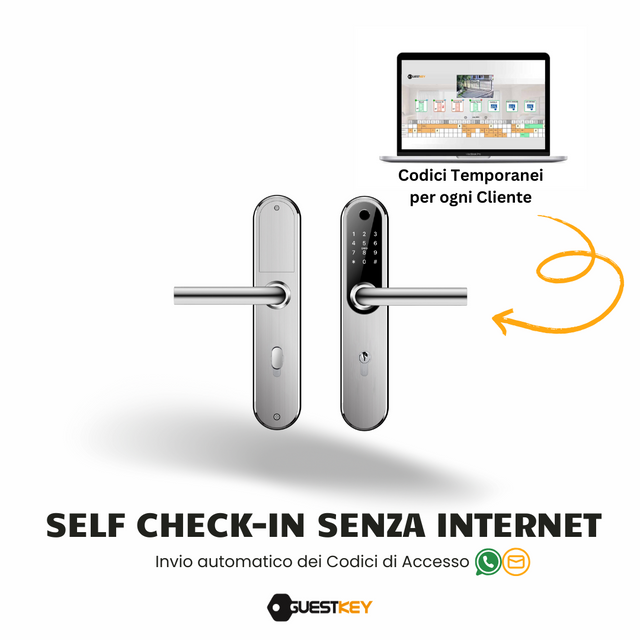 Maniglia elettronica per rendere la porta smart