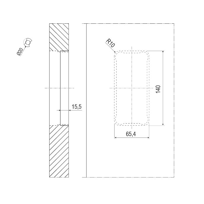 Interior Door Handle ONE MOOD COLOMBO Blue