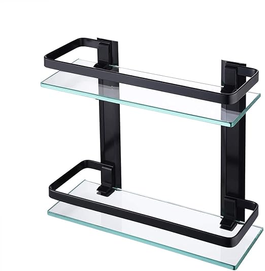 mensola rettangolare doppia colore nero