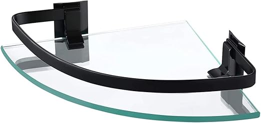 Mensola in vetro colore nera