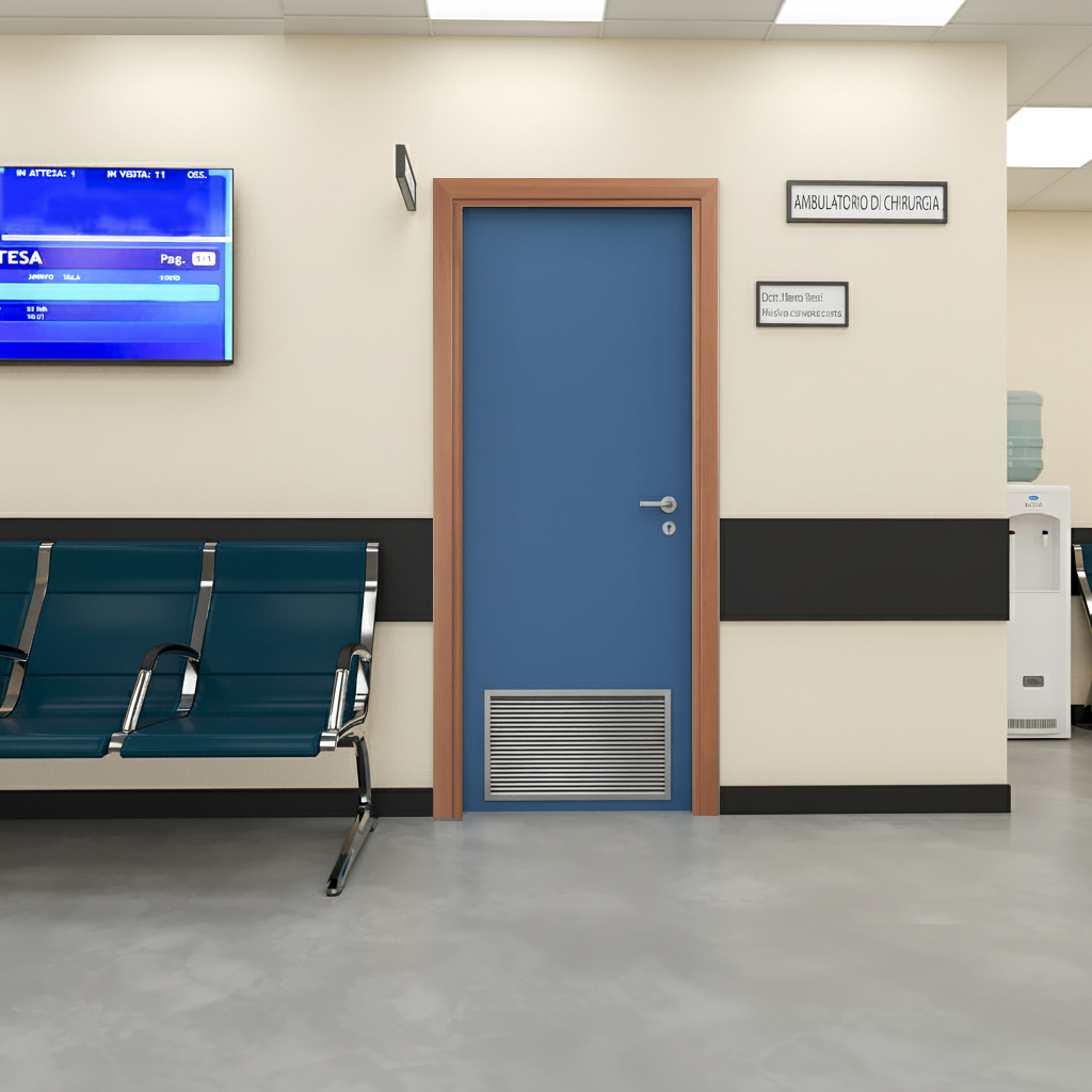 Porta Tamburata in HPL con Griglia di Aerazione