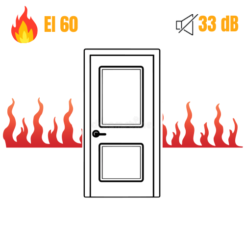 Porta EI 60 insonorizzata 33db