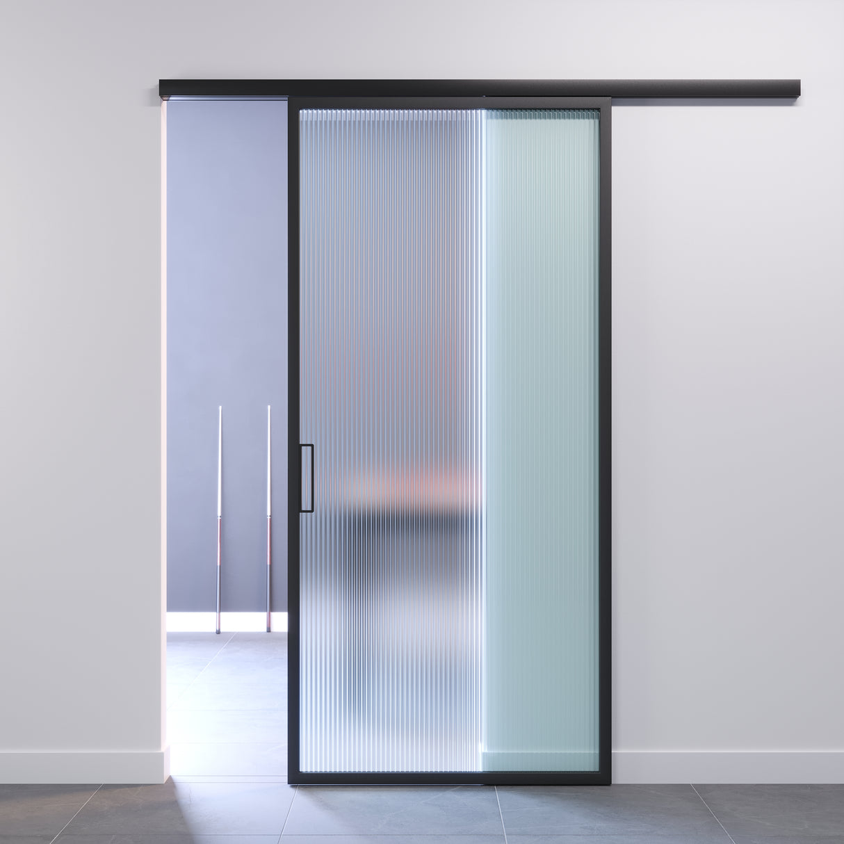 Anta plissè profilata con binario scorrevole