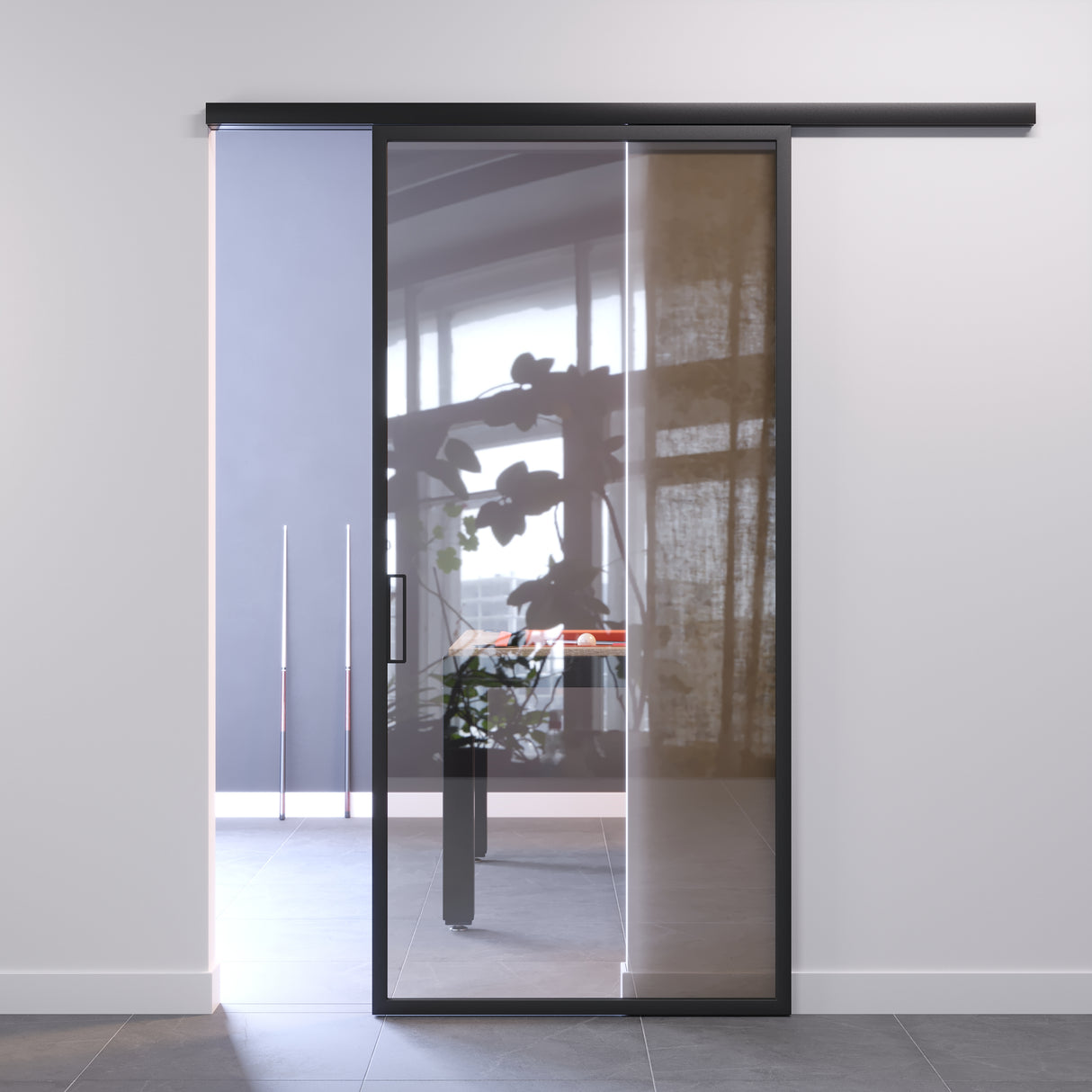 Anta in vetro scorrevole con vetro riflettente