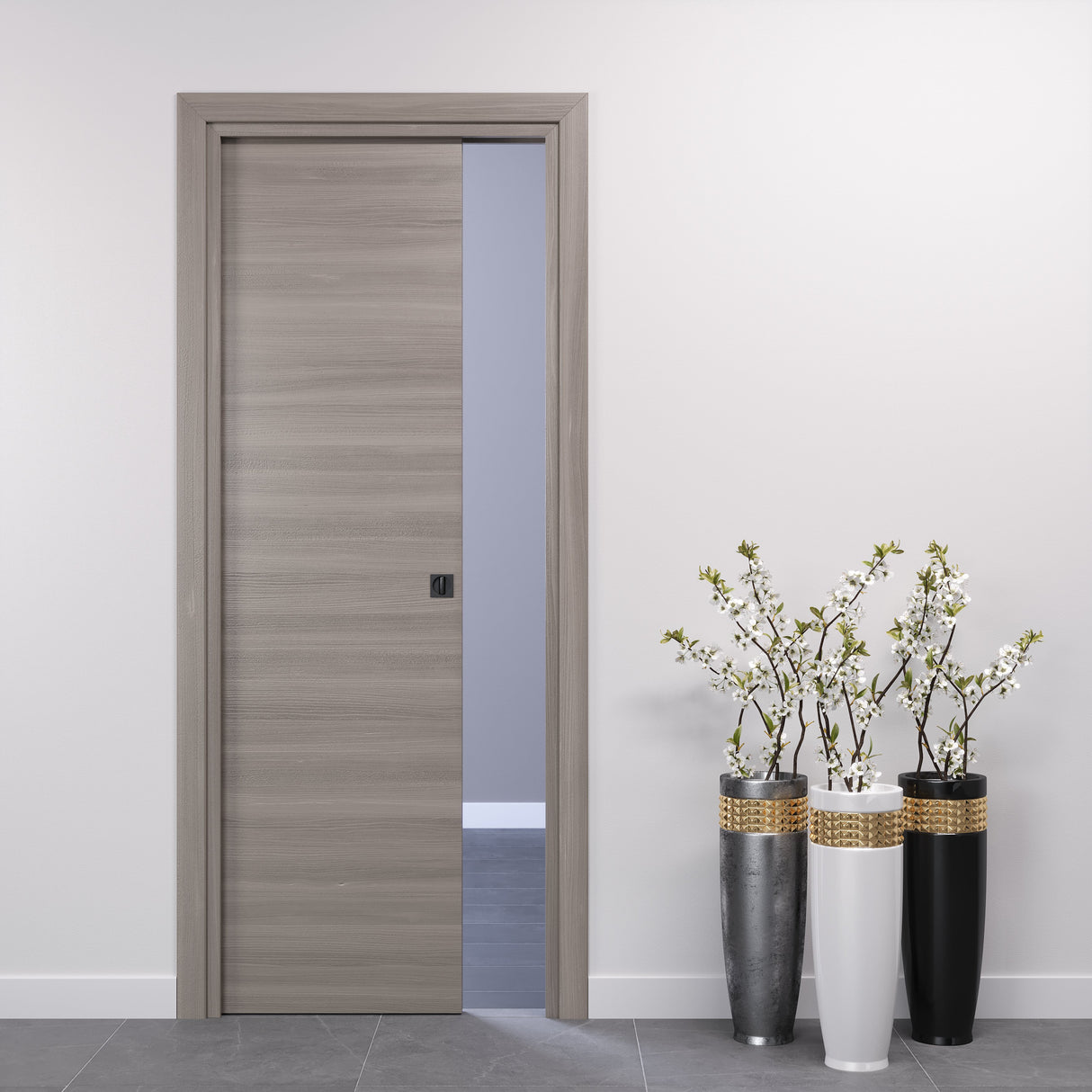 Porta da interno Scorrevole Laminato olmo grigio
