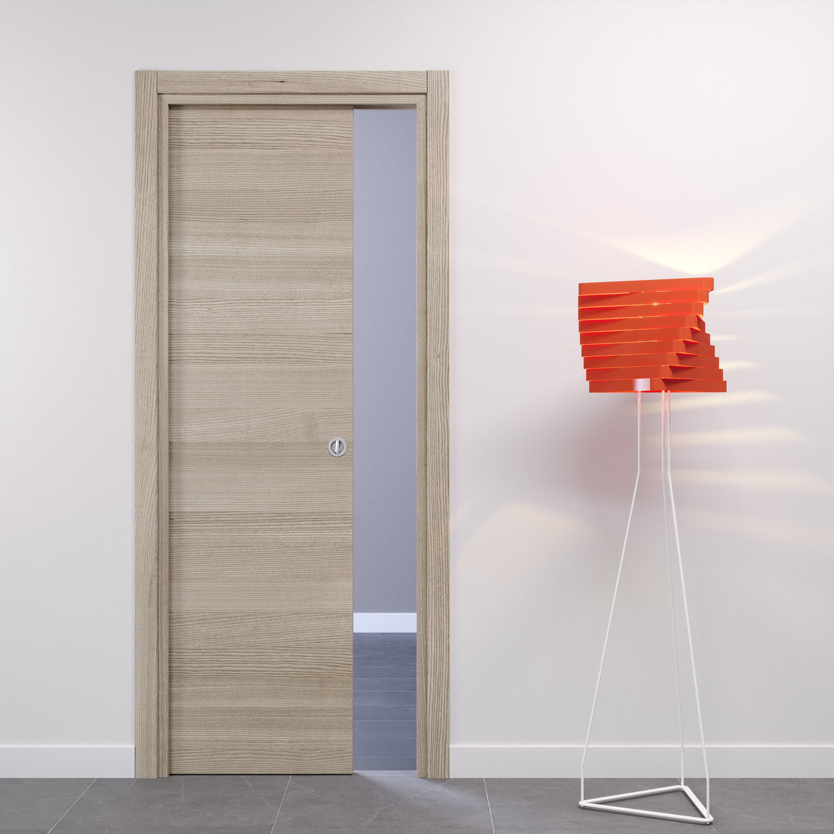 Porta da interno Scorrevole Laminato rovere orizzontale