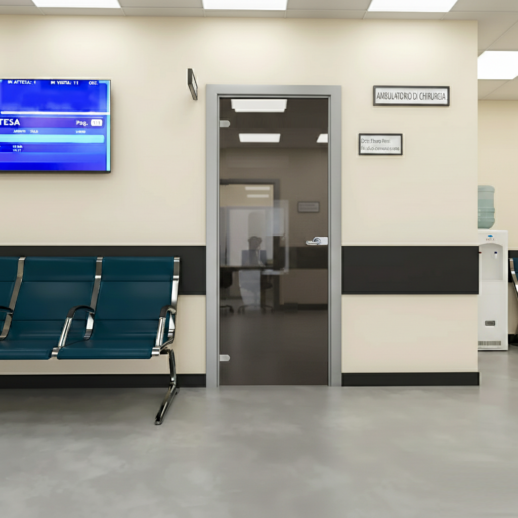 Glass Swing Door with Aluminum Frame