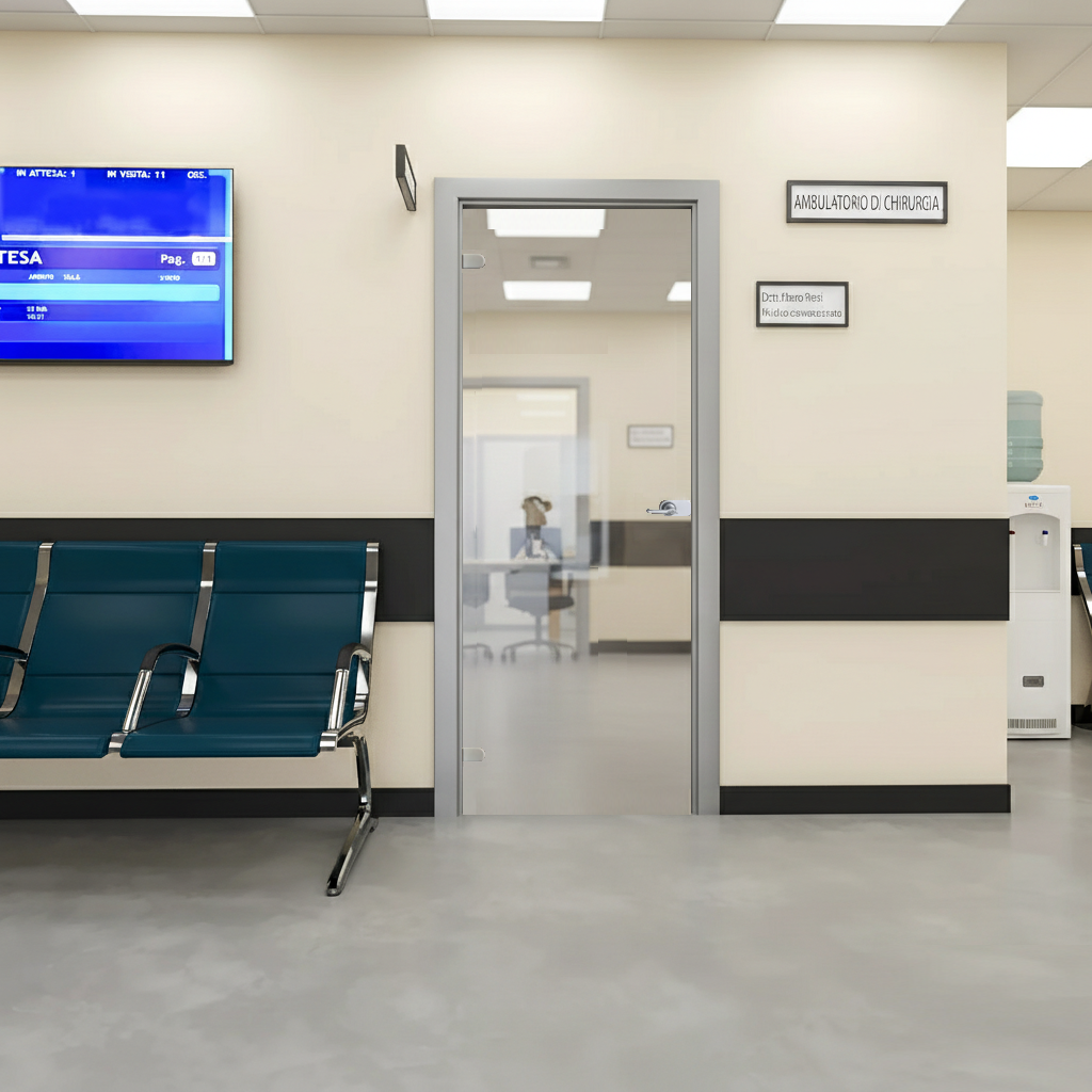 Glass Swing Door with Aluminum Frame