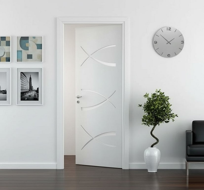 Porta Legno Pantografata con intagli finitura Laccata