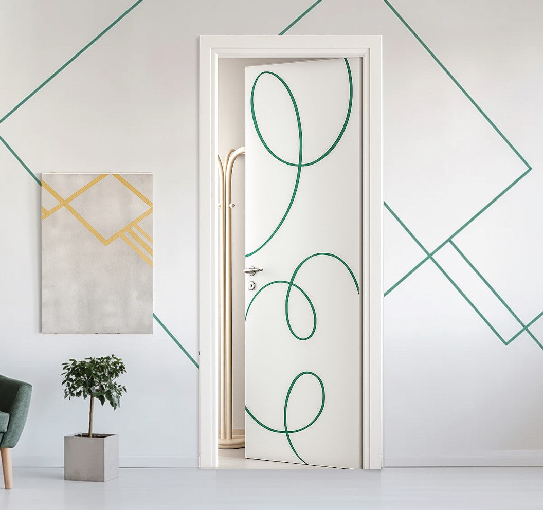 Porta Legno Pantografata e con finitura Laccata con incisioni