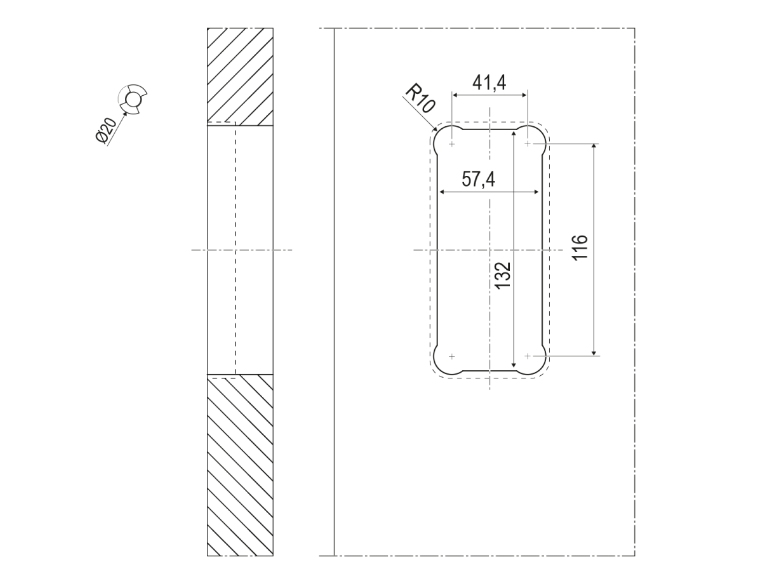 Interior Door Handle ONE MOOD COLOMBO Blue