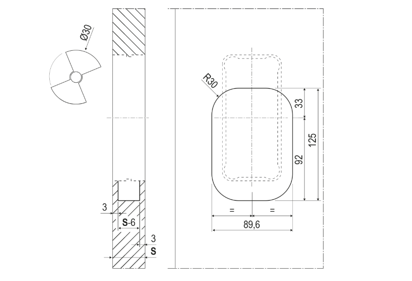Interior Door Handle ONE MOOD COLOMBO Blue