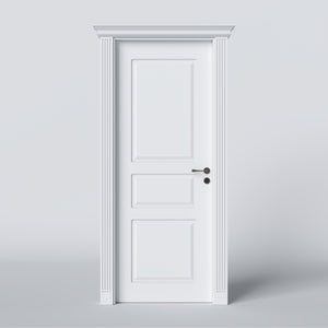 Porta Battente Classica Pantografata 2+1 Bugne con Capitello Impero