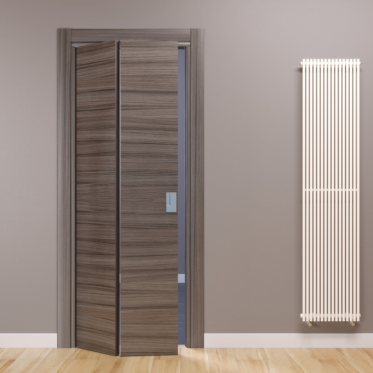Compack Living 180° Celegon Rosewood Dove Grey Folding Book Door