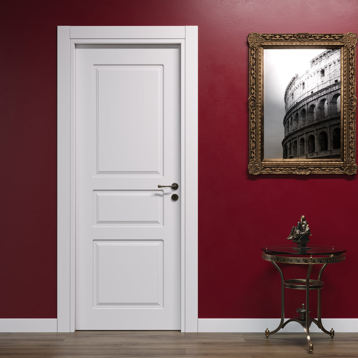 Porta Pantografata con Bugne Laccato Bianco Opaco