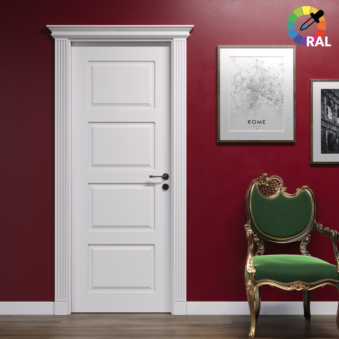 Classic Pantographed Hinged Door with 4 Panels and Empire Capital