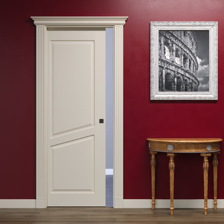 Classic Pantographed Sliding Door with 2 Diagonal Panels and Empire Capital