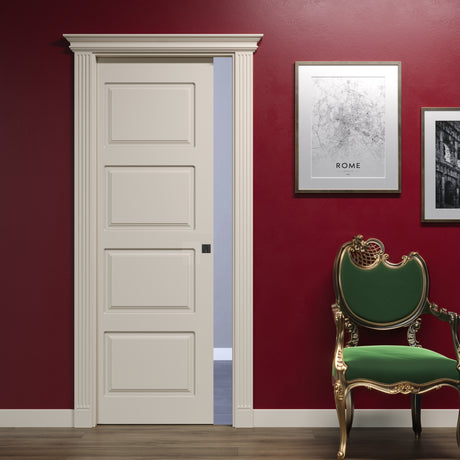 Classic Pantographed Sliding Door with 4 Panels and Empire Capital