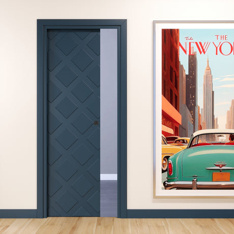 Porta Scorrevole a Scomparsa Pantografata 3D Grid