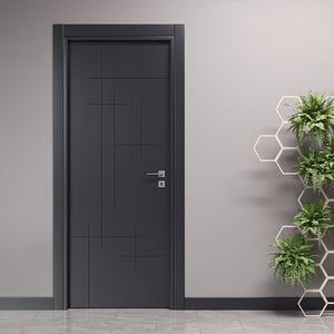 Hinged Door with Lines Engravings