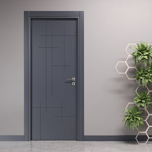 Hinged Door with Lines Engravings