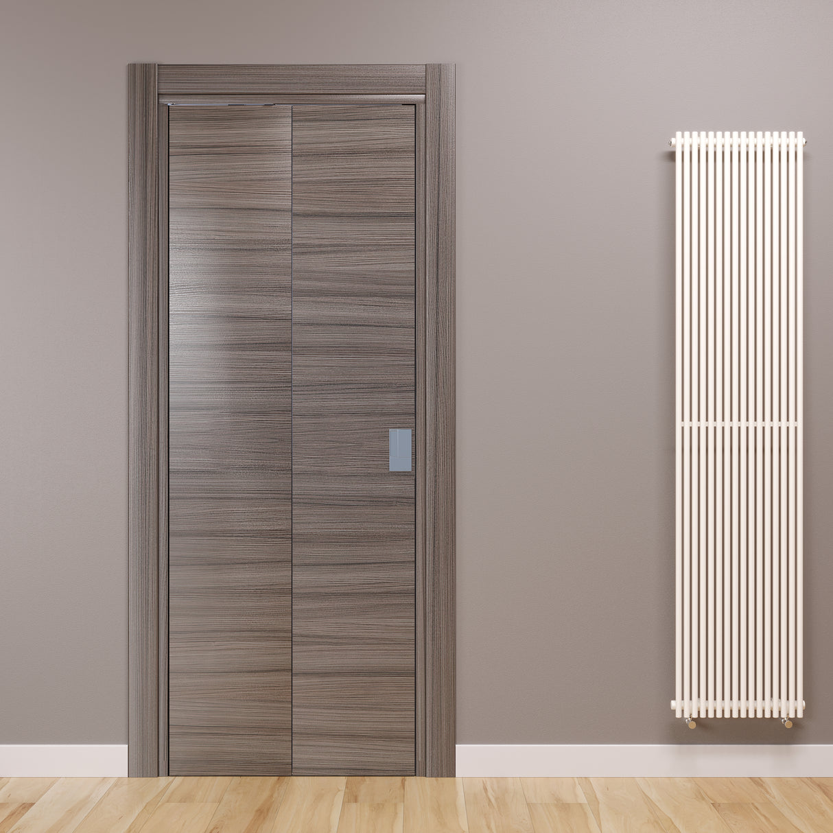 Compack Living 180° Celegon Rosewood Dove Grey Folding Book Door
