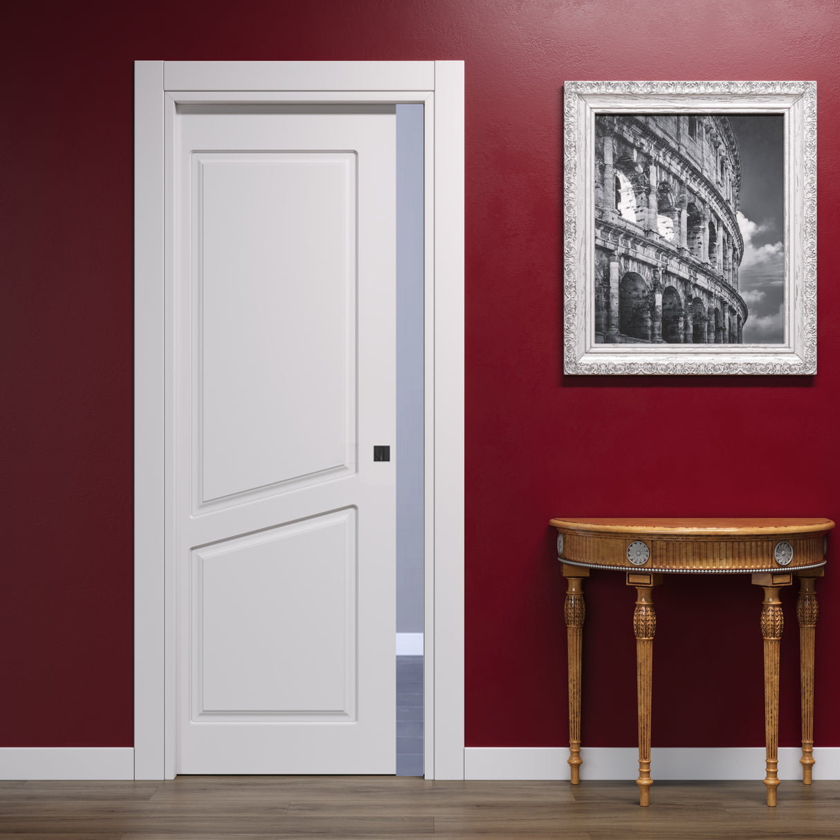 Classic Pantographed Sliding Door with 2 Diagonal Panels