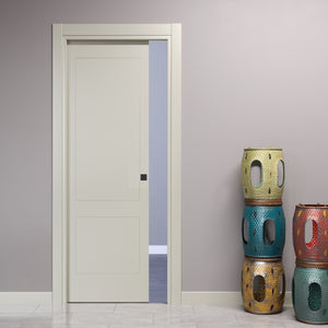 Pocket Sliding Door with 2-Panel Engravings