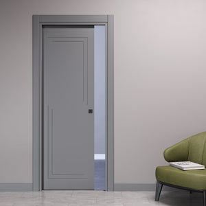 Pocket Sliding Door with Corners Engravings