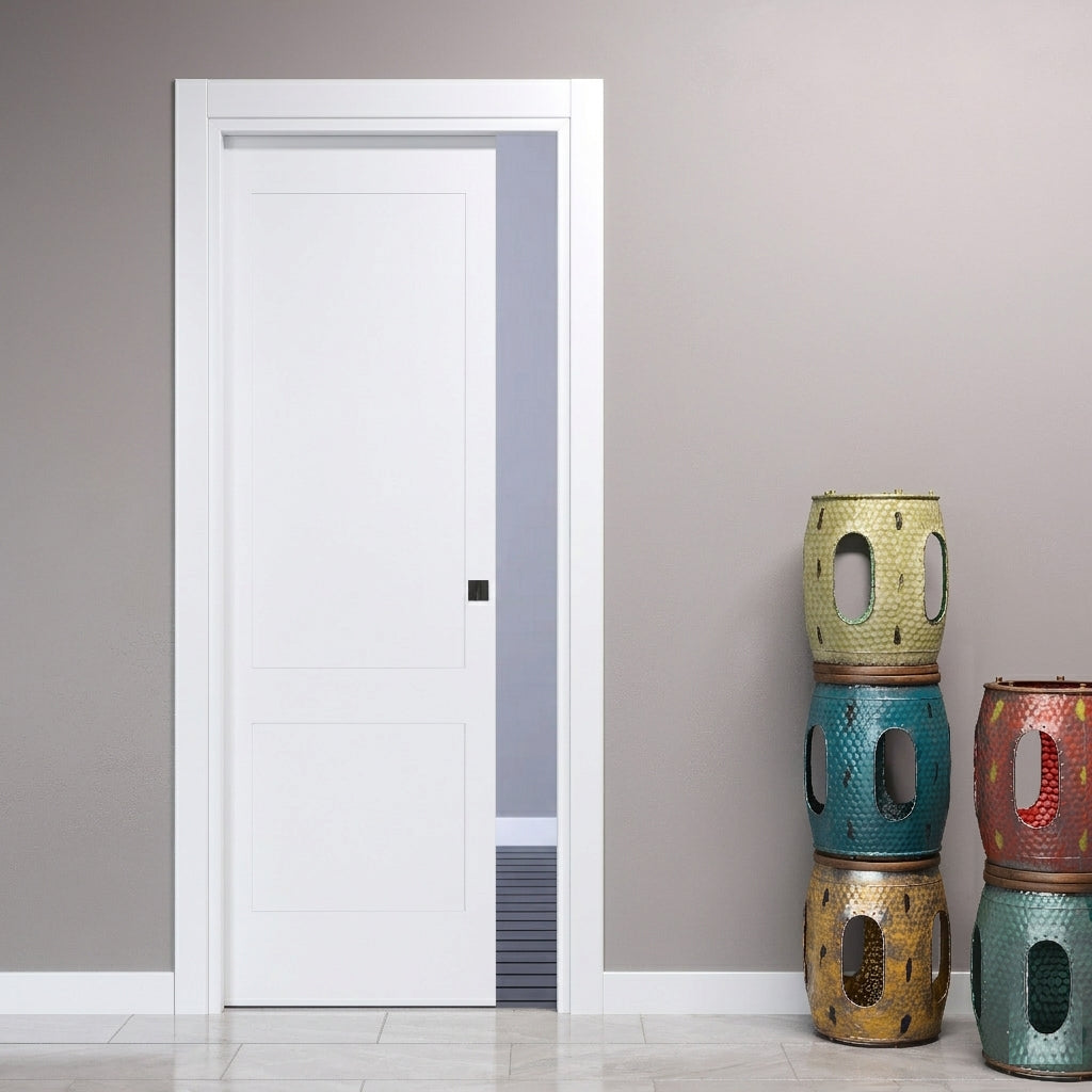 Pocket Sliding Door with 2-Panel Engravings