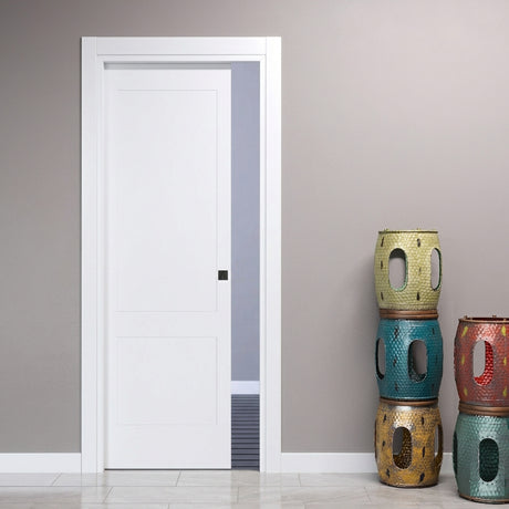 Pocket Sliding Door with 2-Panel Engravings