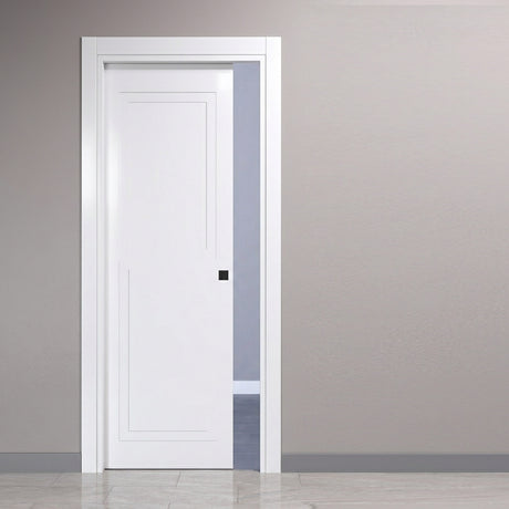 Pocket Sliding Door with Corners Engravings