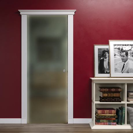 Porta Scorrevole a Scomparsa in Vetro con Kit Impero