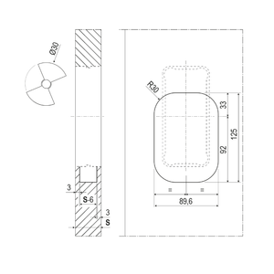 Interior Door Handle ONE MOOD COLOMBO Blue