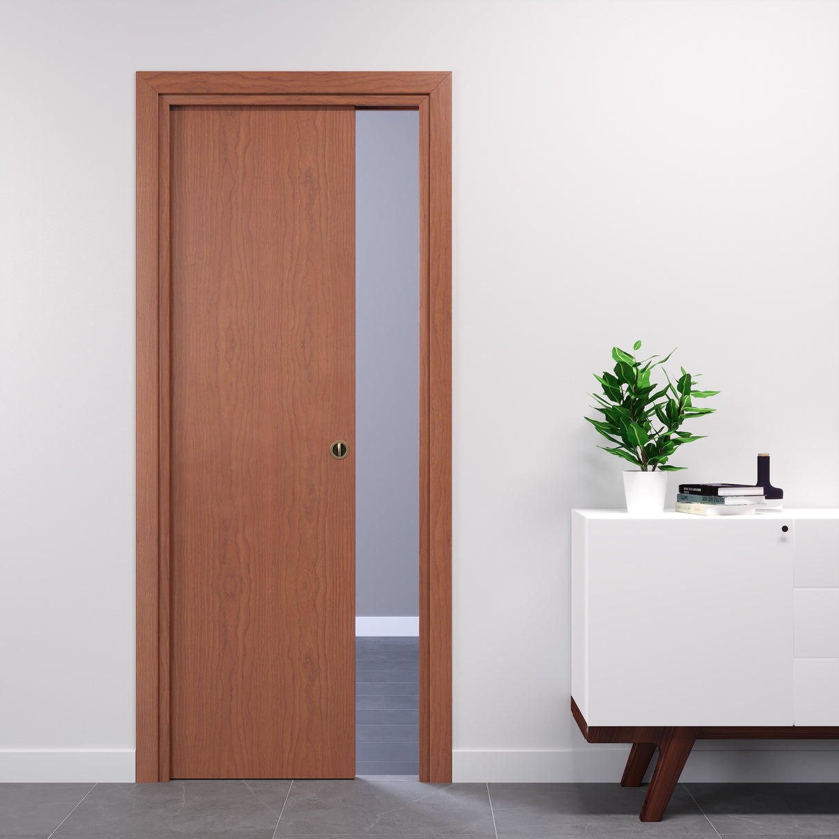 Porta DA INTERNO Scorrevole Laminato Ciliegio