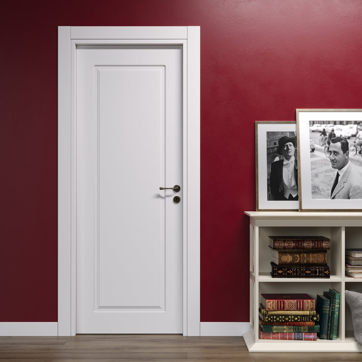 Porta Pantografata con 1 Bugna Laccata bianco