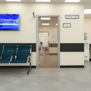 Glass Swing Door with Aluminum Frame